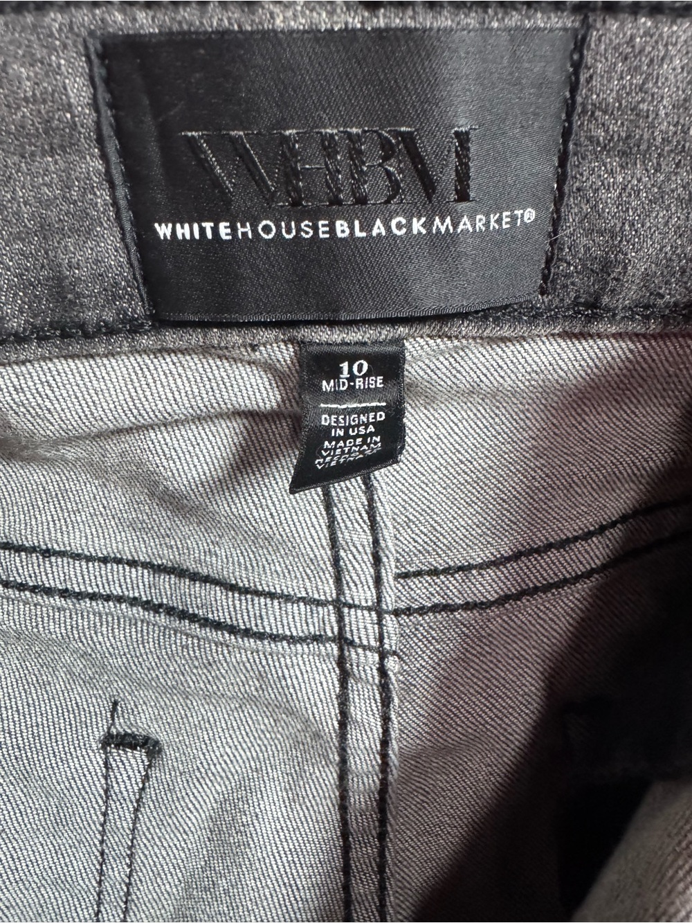 White House Black Market Women's Charcoal Gray Bootcut Jeans - Picture 2 of 4